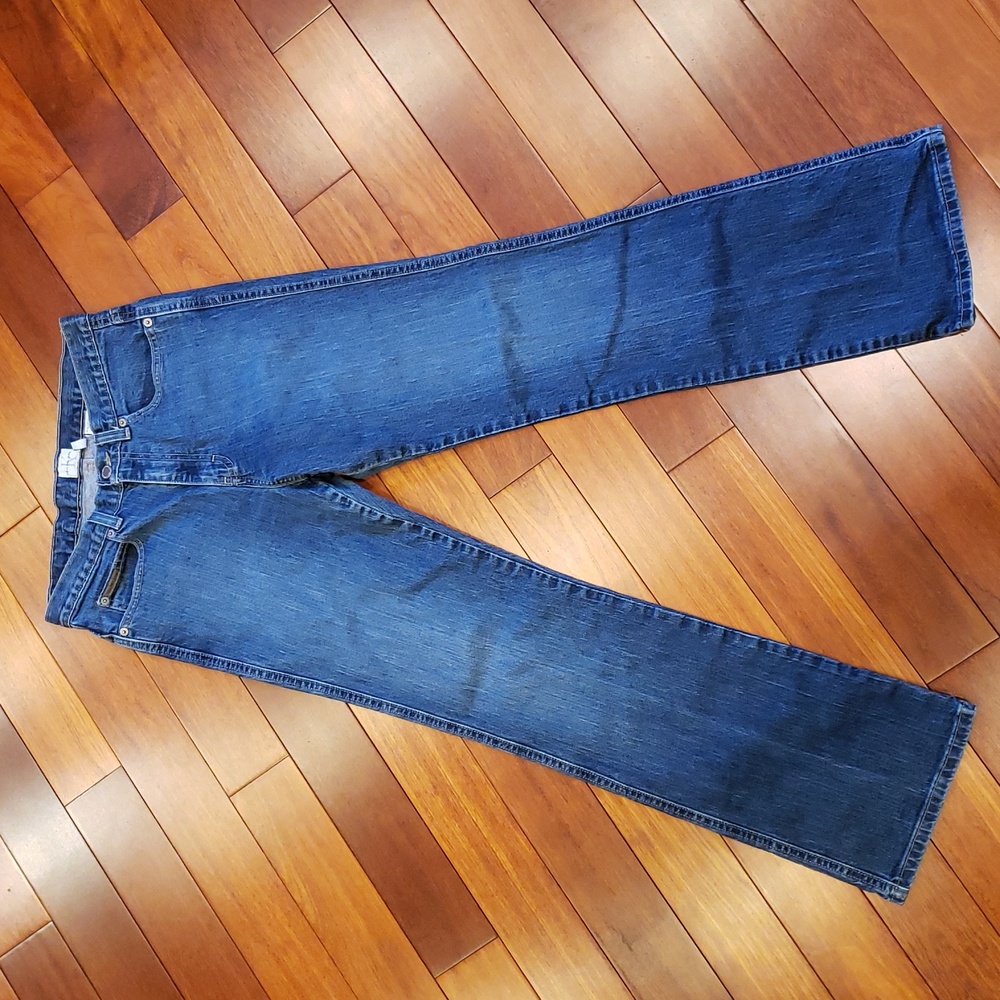 8 x 32 Calvin Klein CK Slim Bootcut Blue Denim Jeans - Picture 2 of 11